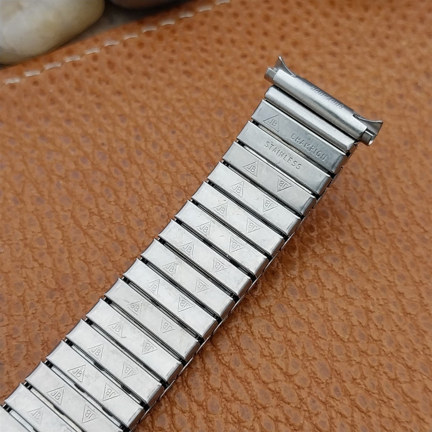 Vintage Watch Band 1970s 19mm 18mm Stainless Steel JB Champion Expansion Unused