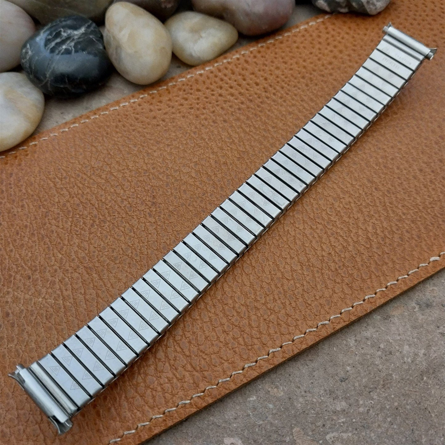 Vintage Watch Band 1970s 19mm 18mm Stainless Steel JB Champion Expansion Unused