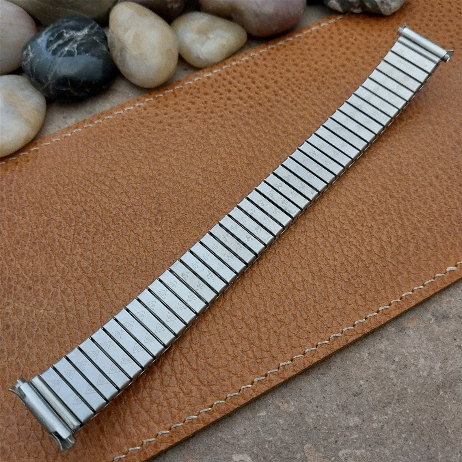 Vintage Watch Band 1970s 19mm 18mm Stainless Steel JB Champion Expansion Unused