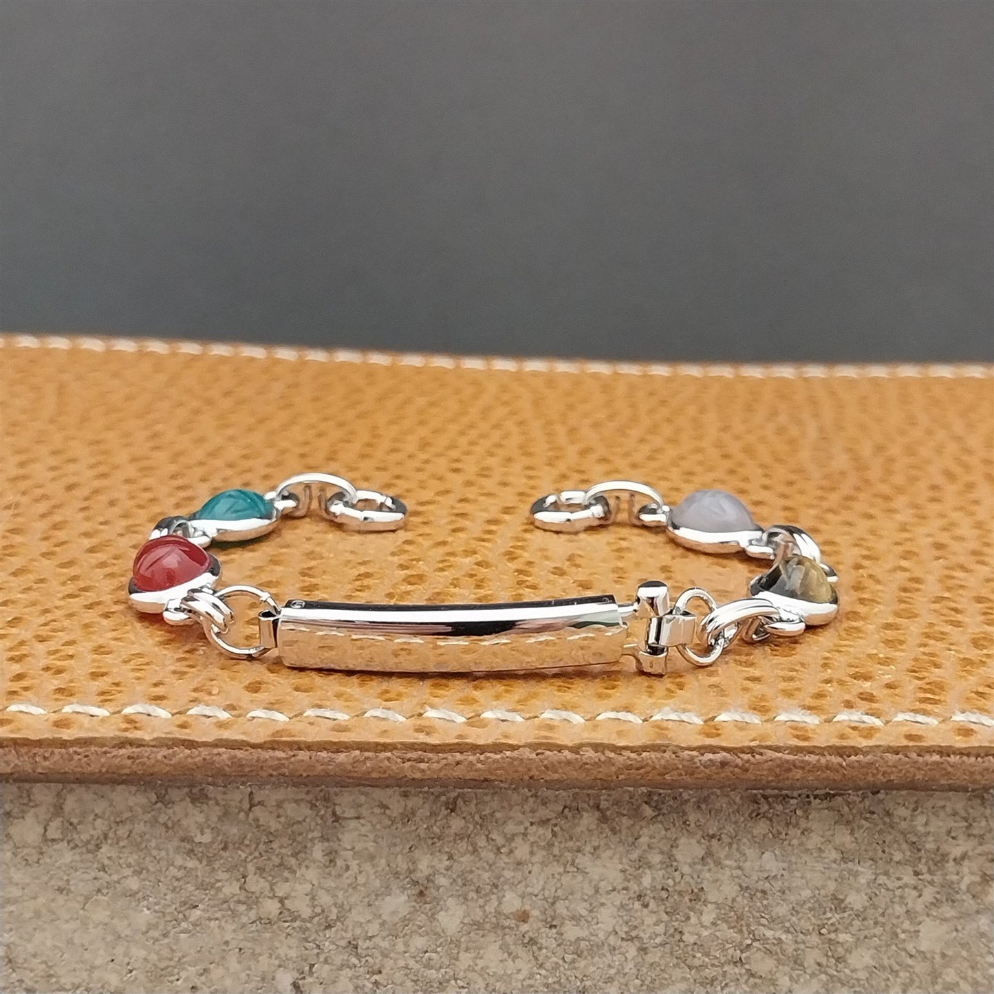 Carved Scarab & Gold-Filled Womens 1960s Unused Vintage Cocktail Watch Bracelet