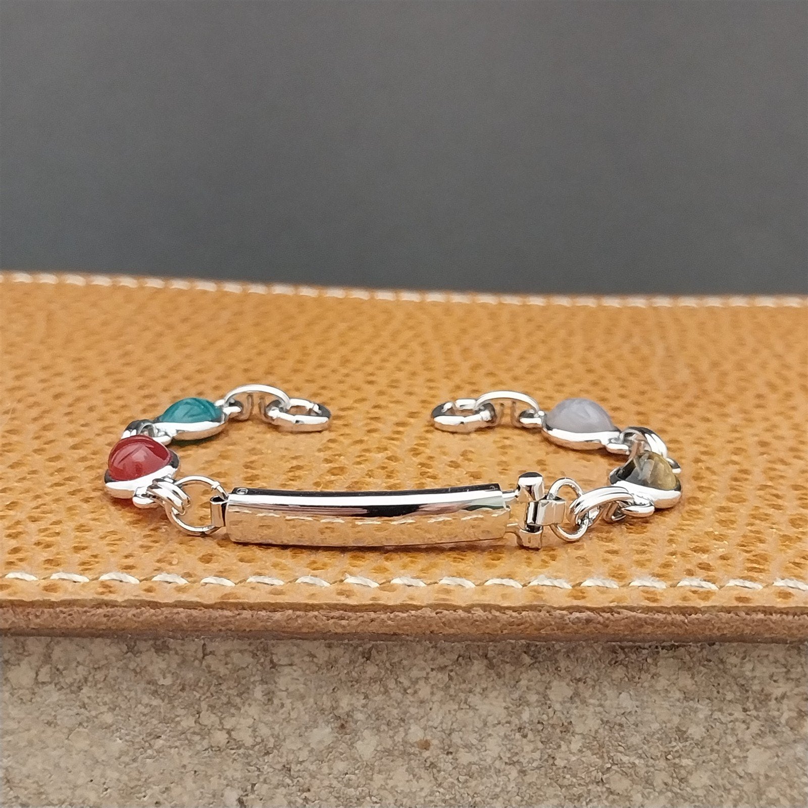 Carved Scarab & Gold-Filled Womens 1960s Unused Vintage Cocktail Watch Bracelet