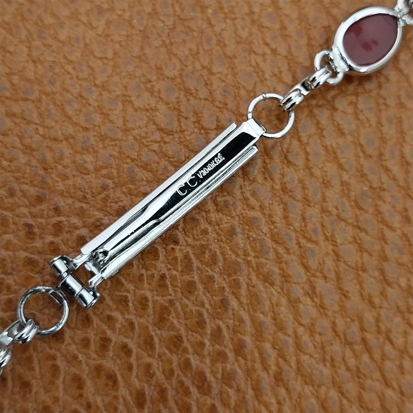 Carved Scarab & Gold-Filled Womens 1960s Unused Vintage Cocktail Watch Bracelet