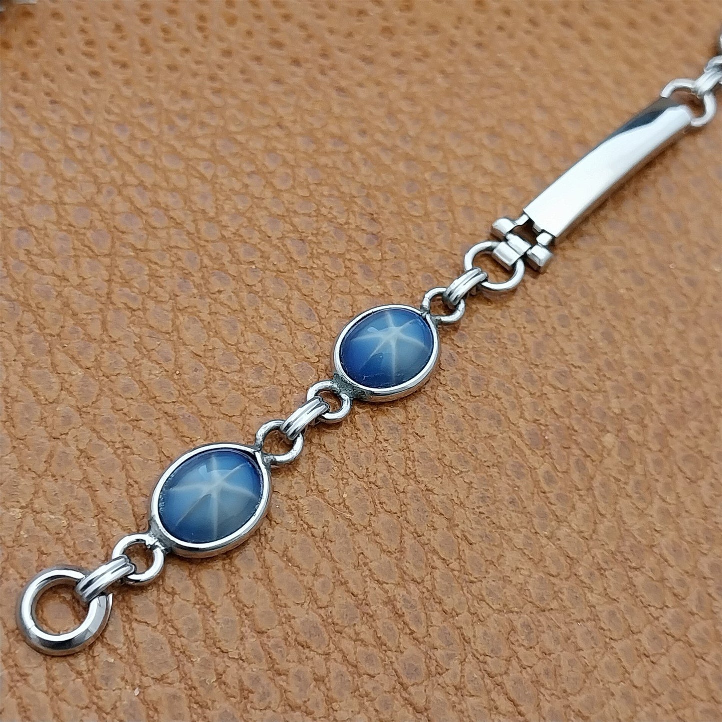 Vintage 1960s Gold-Filled Stars of India Blue Sapphire Ladies Unused Watch Band