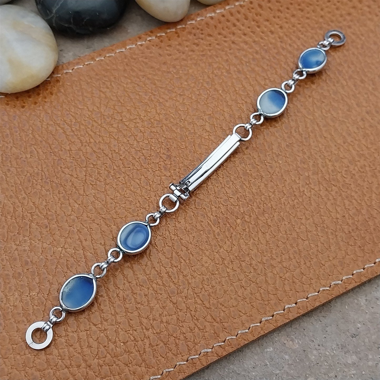 Vintage 1960s Gold-Filled Stars of India Blue Sapphire Ladies Unused Watch Band