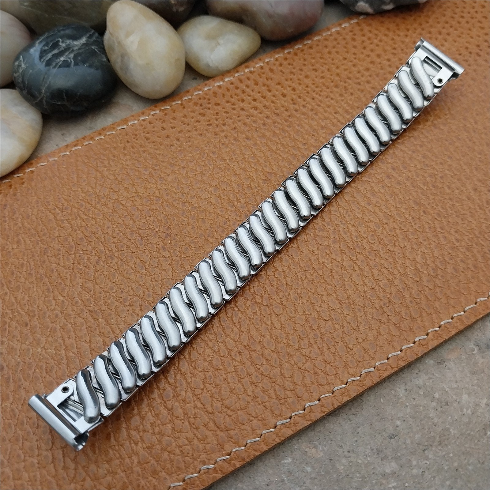 1940s Vintage Enel 5/8" 15mm Stainless Steel Classic Stretch Unused Watch Band