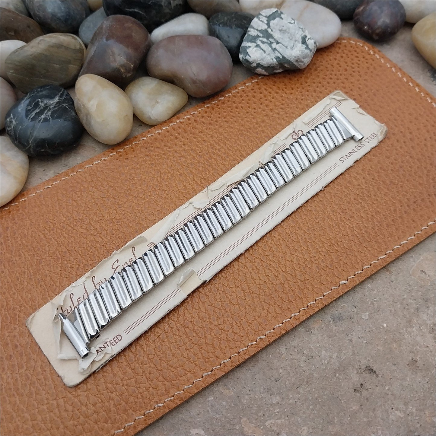 1940s Enel 19mm 16mm Stainless Steel Expansion Unused Vintage Watch Band