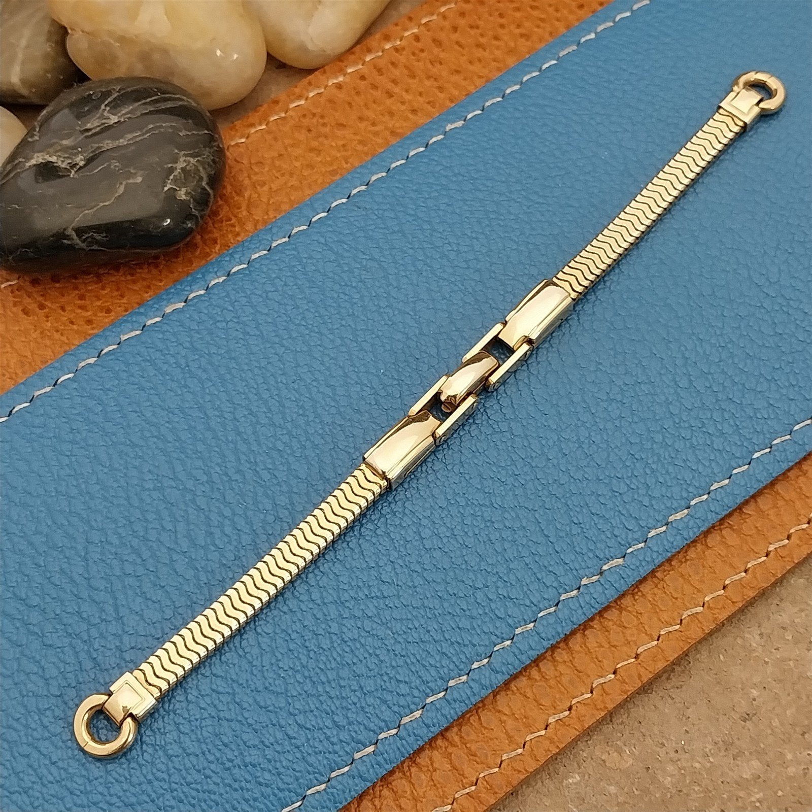 Vintage Ladies Forstner 12k Yellow Gold-Filled Unused 1950s Cocktail Watch Band