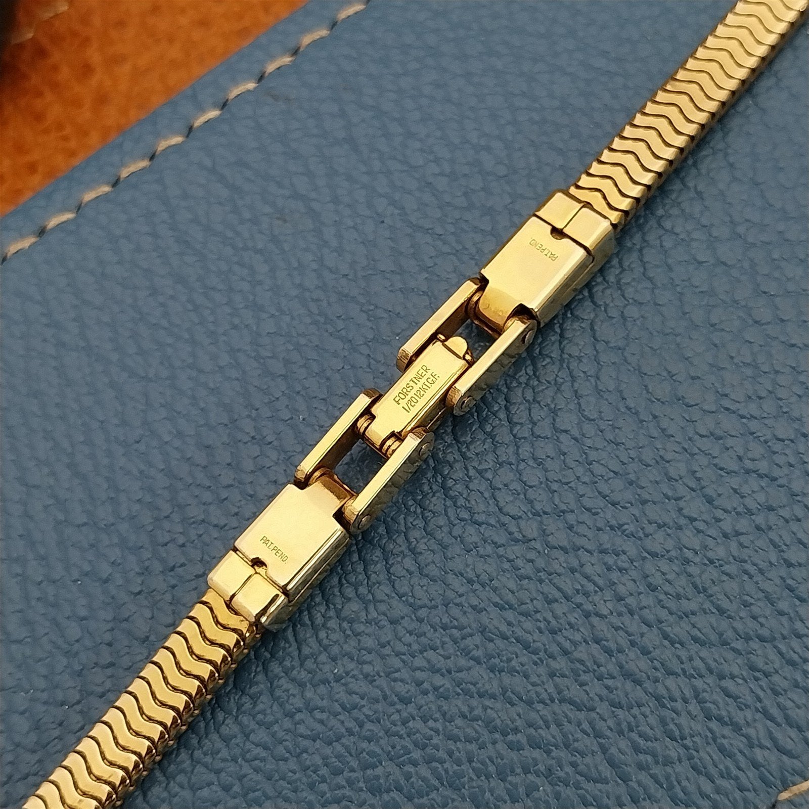 Vintage Ladies Forstner 12k Yellow Gold-Filled Unused 1950s Cocktail Watch Band