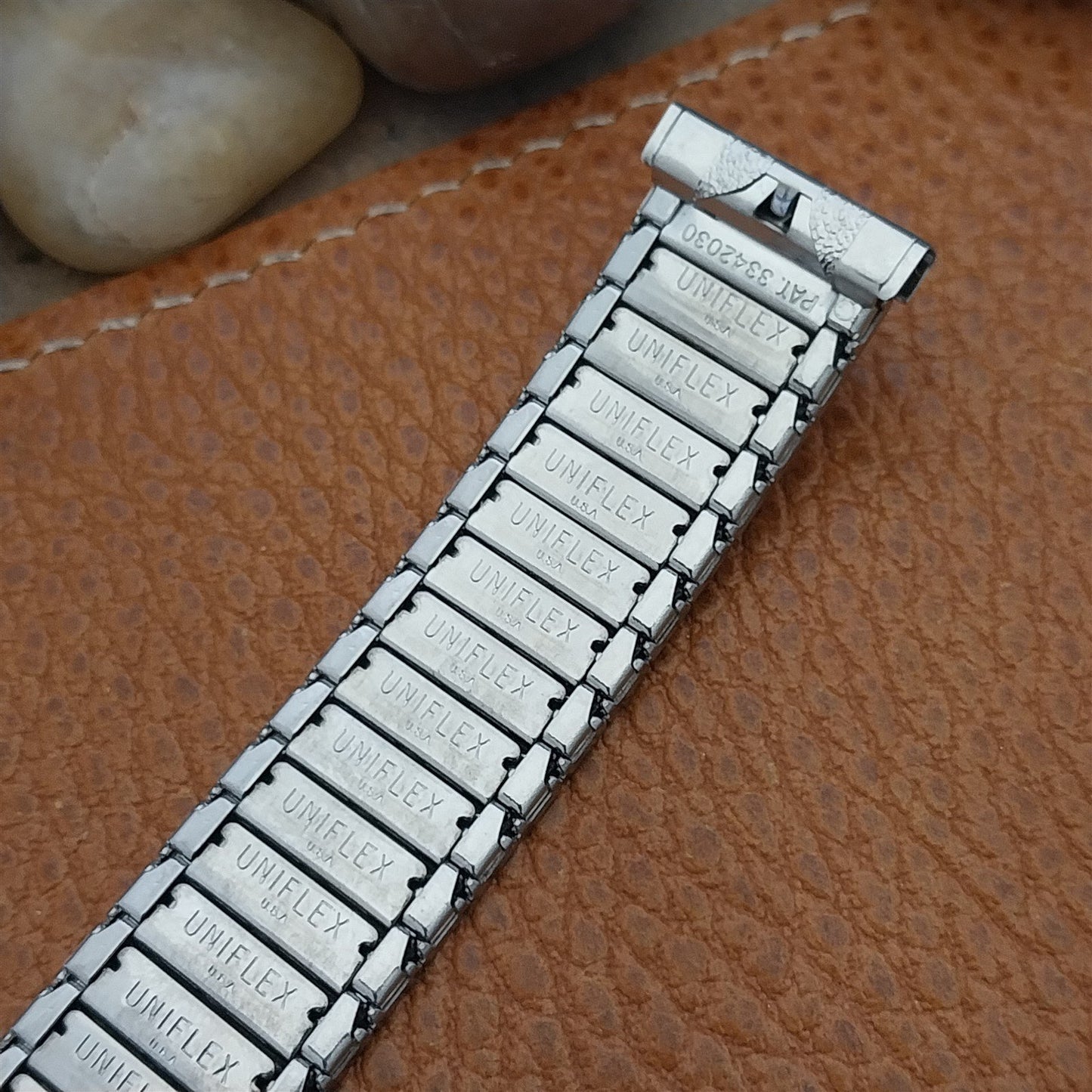Vintage 17.3mm Uniflex Slim Classic Stainless Steel Expansion 1960s Watch Band