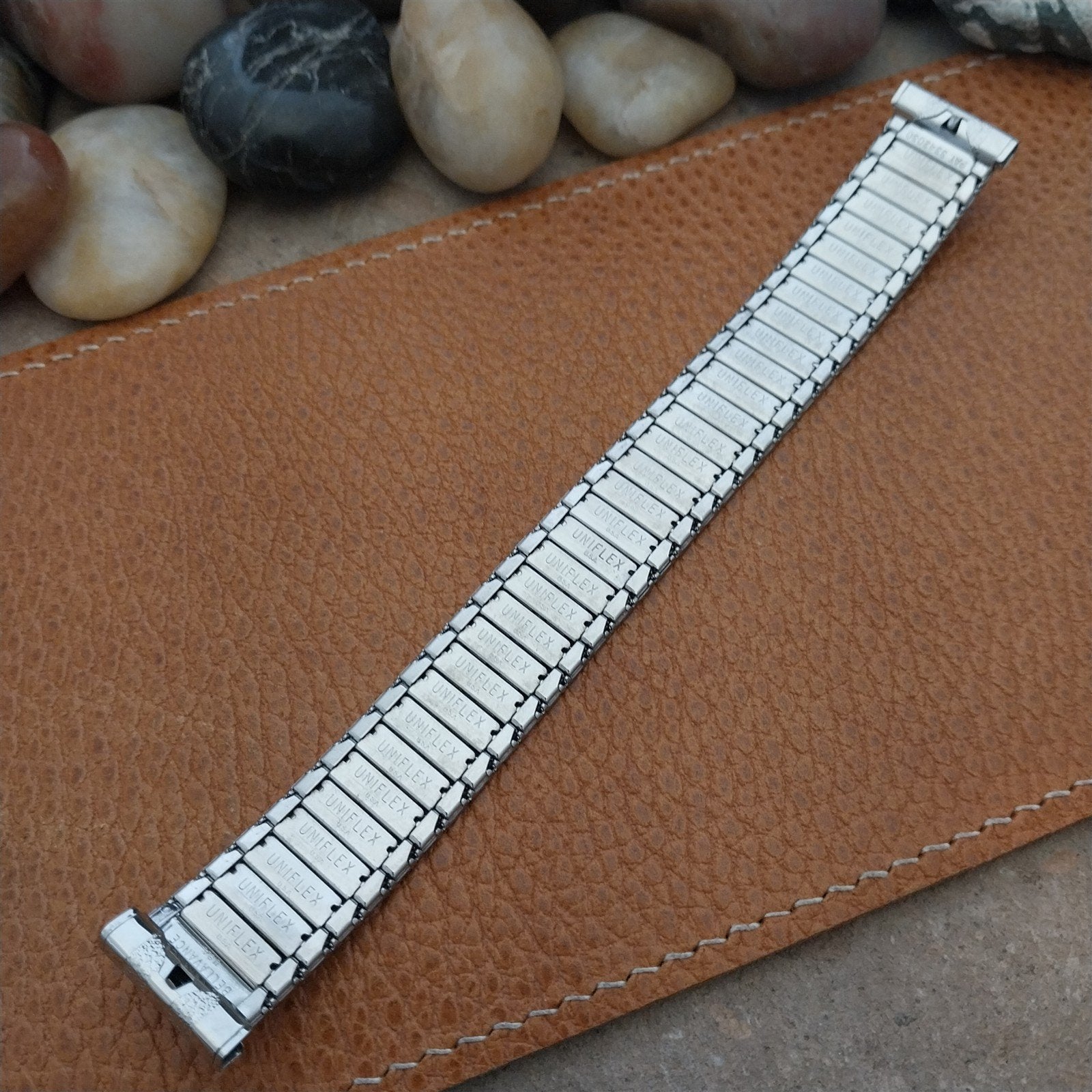 Vintage 17.3mm Uniflex Slim Classic Stainless Steel Expansion 1960s Watch Band