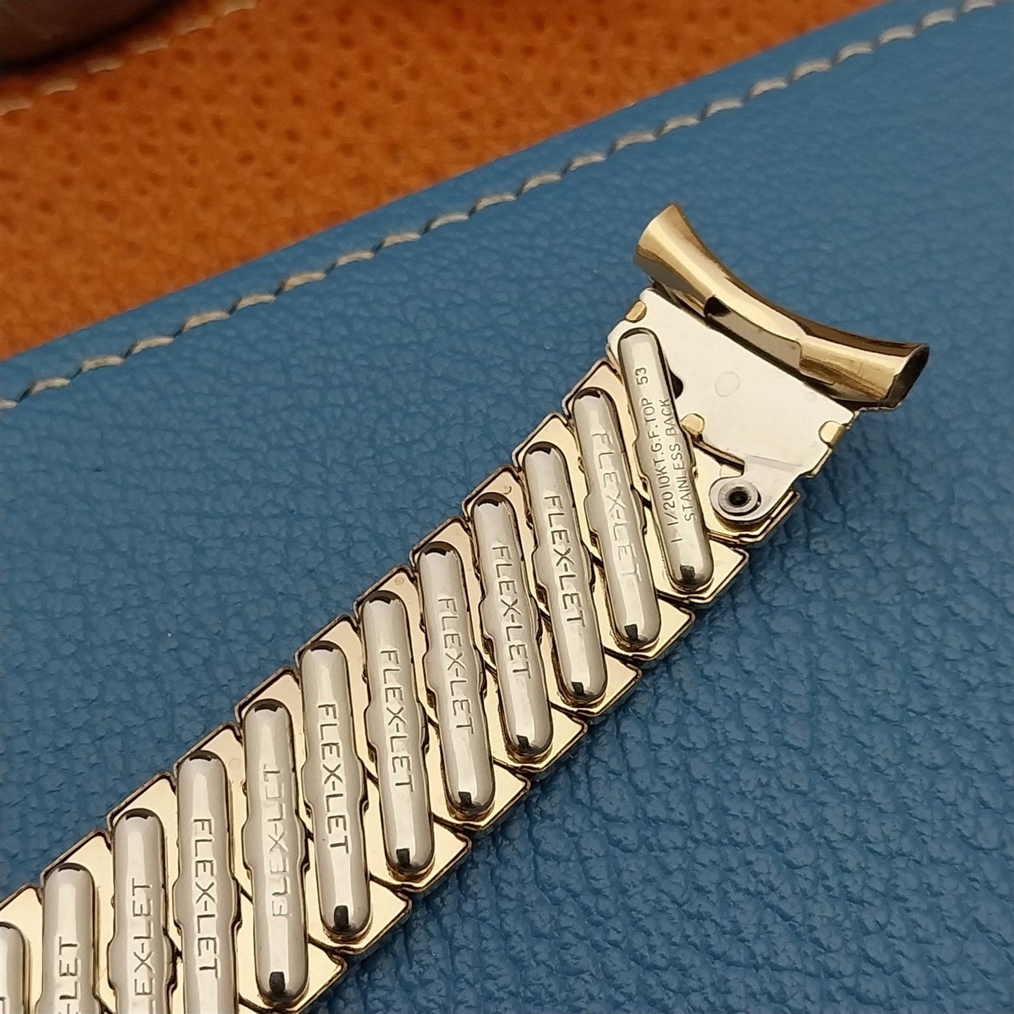 Vintage 19mm 18mm 16mm Gold-Filled Flex-Let Scallop Link Unused 1953 Watch Band