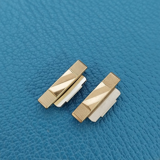 2 Kreisler DuraFlex Yellow Gold Fill Unused LINKS add 1/4" to Vintage Watch Band