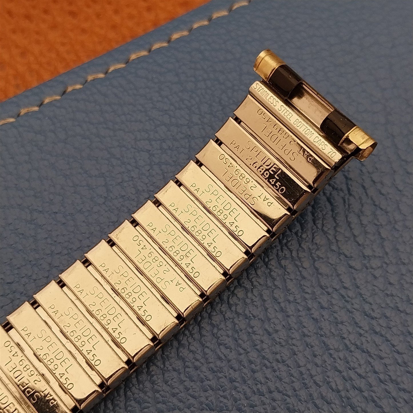 Vintage Speidel Romunda Black & Gold-Filled 19mm 18mm 17mm NOS 1970 Watch Band