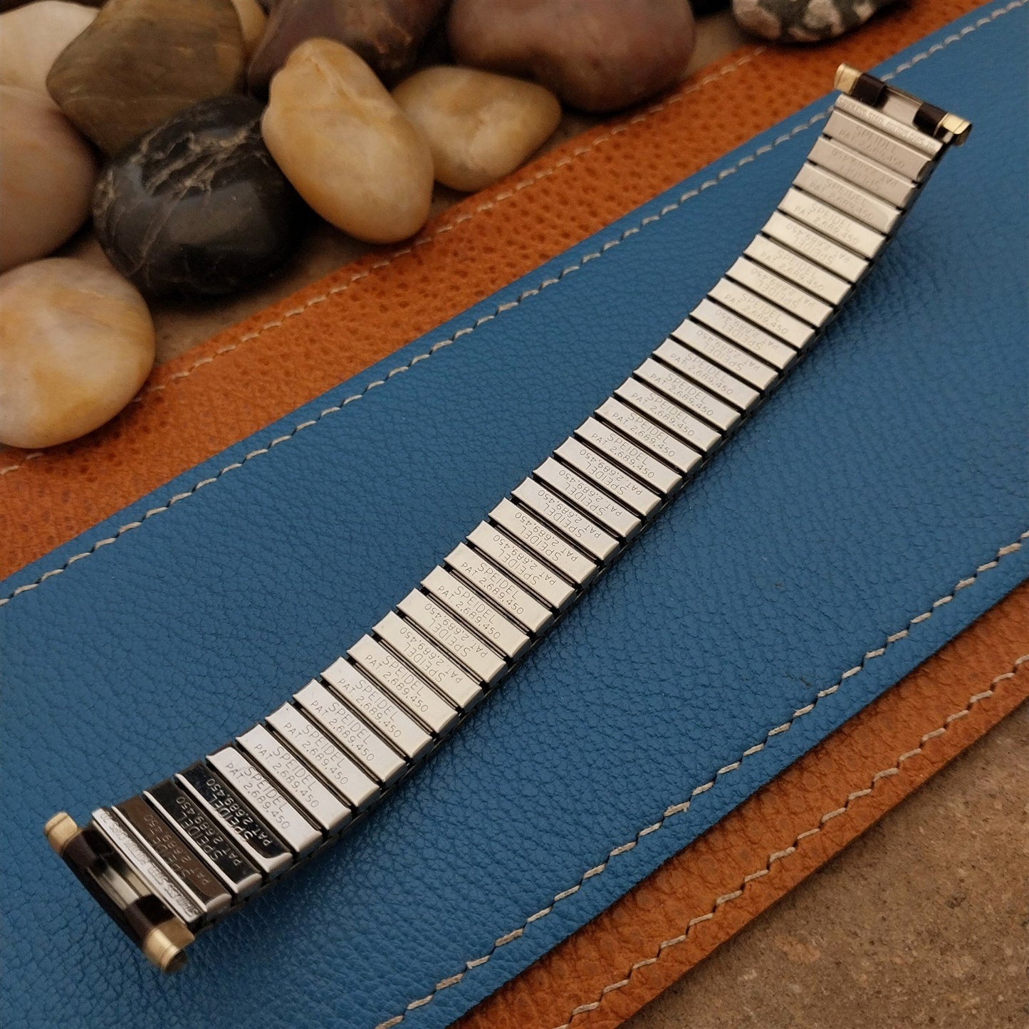 Vintage 19mm 18mm 17mm 1970 Speidel Romunda Rootbeer Brown& Gold-Fill Watch Band