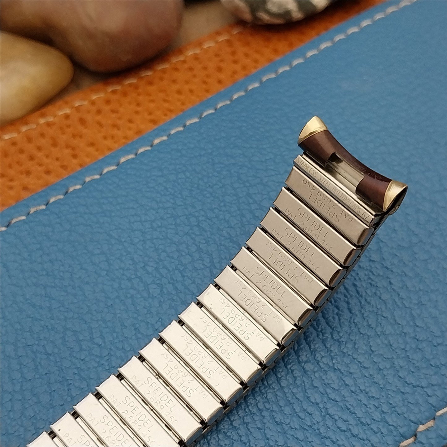 1967 Speidel Romunda Rootbeer Brown & 10k Gold-Filled Vintage Watch Band