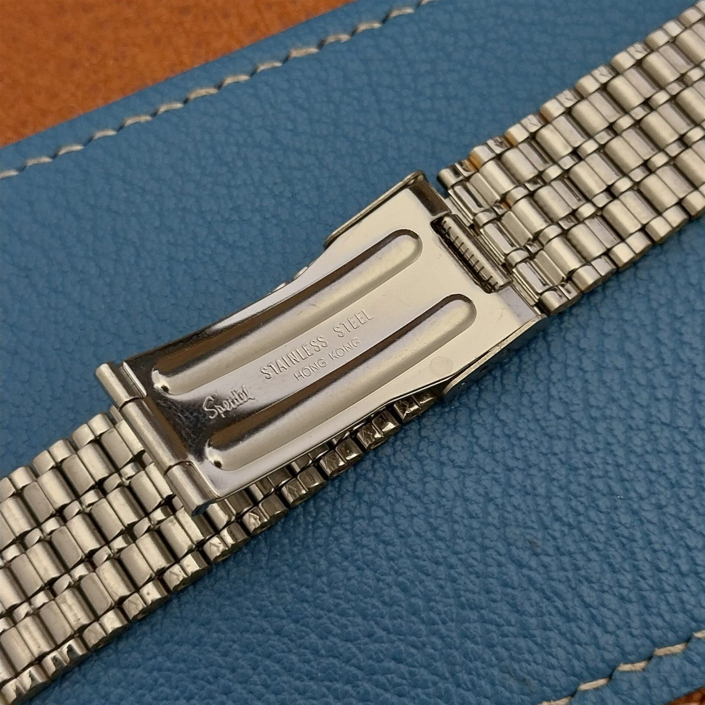 Vintage 18mm Speidel Gold-Tone & Stainless Steel Classic 1990s Unused Watch Band