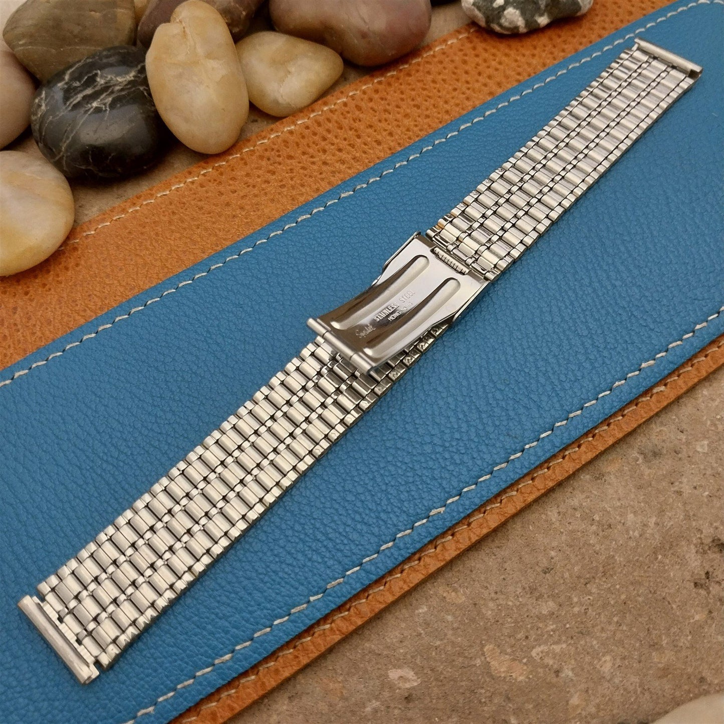 Vintage 18mm Speidel Gold-Tone & Stainless Steel Classic 1990s Unused Watch Band