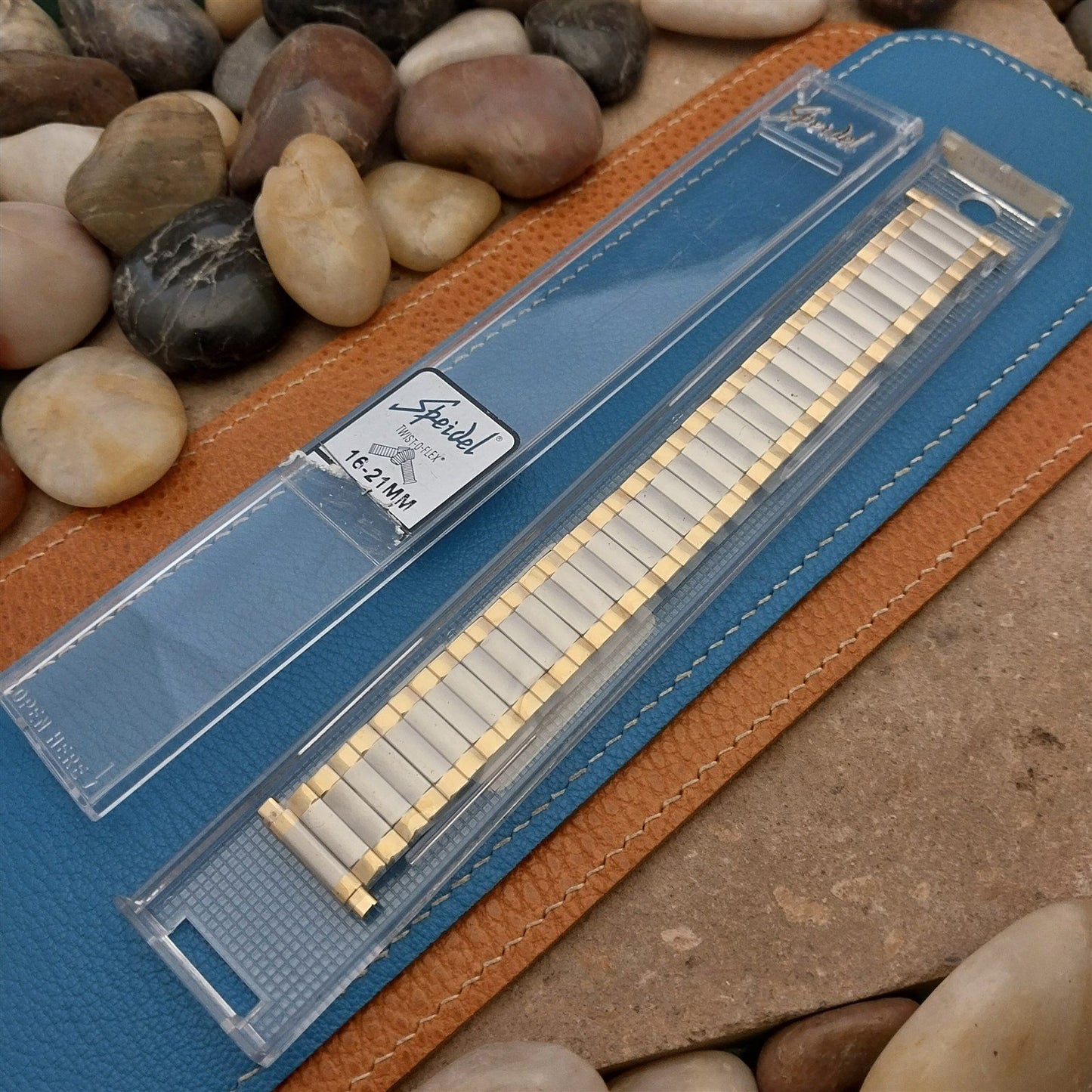 19mm 18mm 16mm Speidel Aquarius Stainless Steel & Gold Tone Unused Watch Band