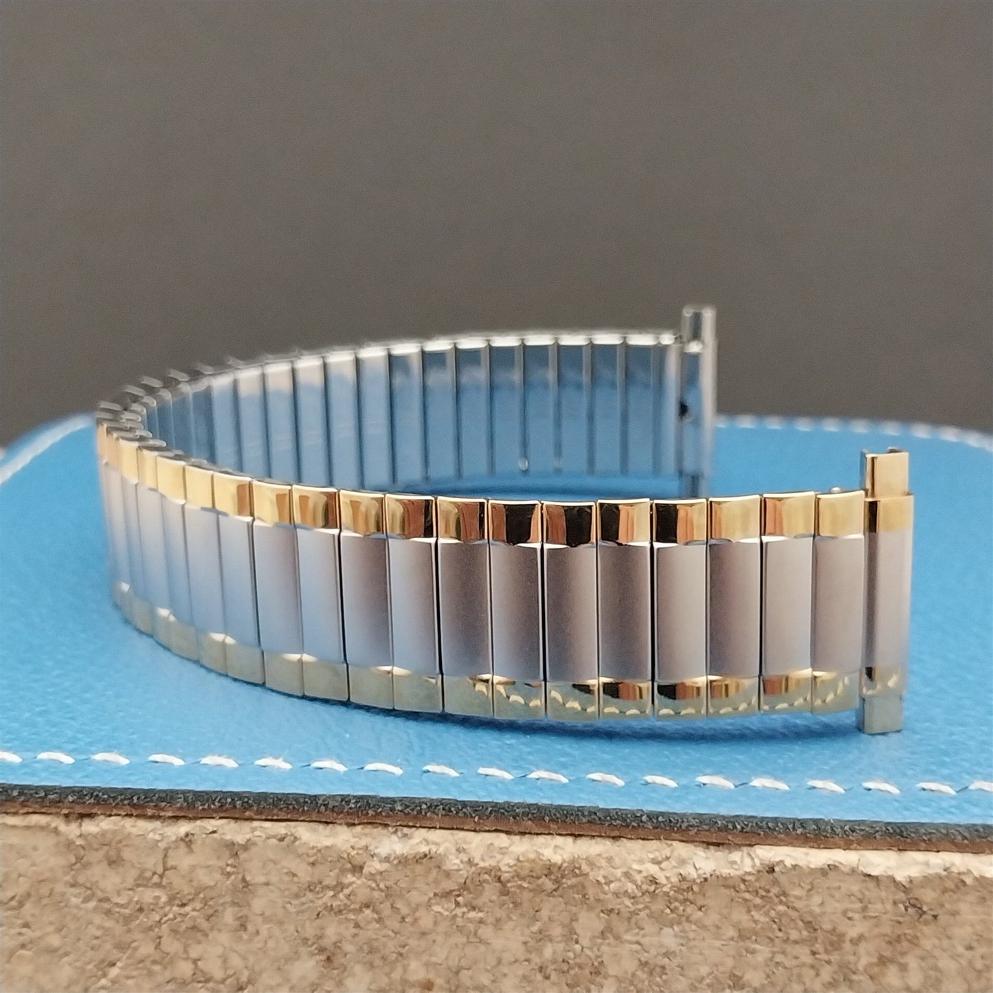 19mm 18mm 16mm Speidel Aquarius Stainless Steel & Gold Tone Unused Watch Band