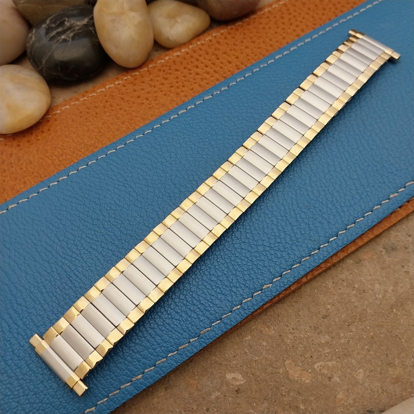 19mm 18mm 16mm Speidel Aquarius Stainless Steel & Gold Tone Unused Watch Band