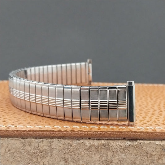 Vintage 1970s Stainless Steel Speidel Thunderbird 16mm 18mm 19mm nos Watch Band