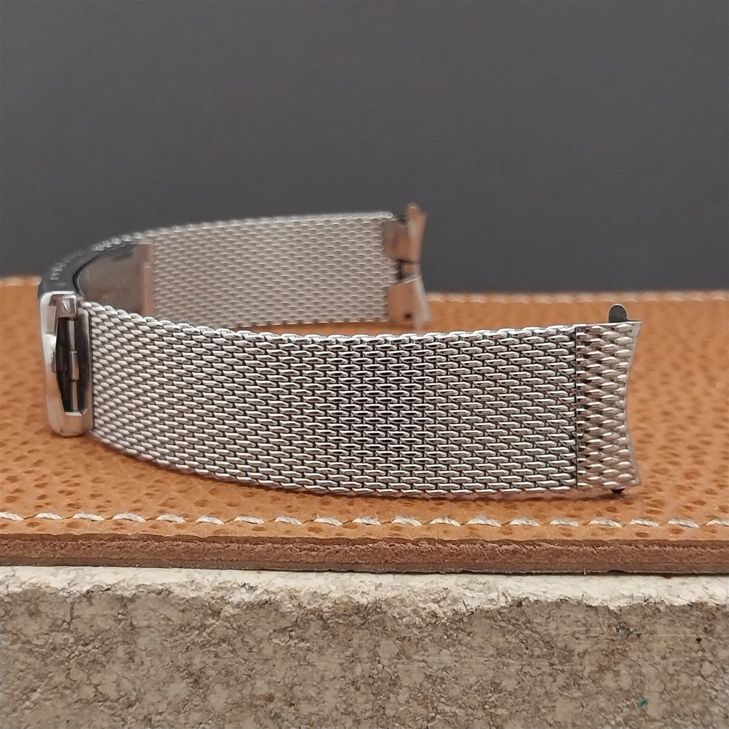 Vintage 17.2mm Stainless Steel Mesh JB Champion Unused 1960s Classic Watch Band