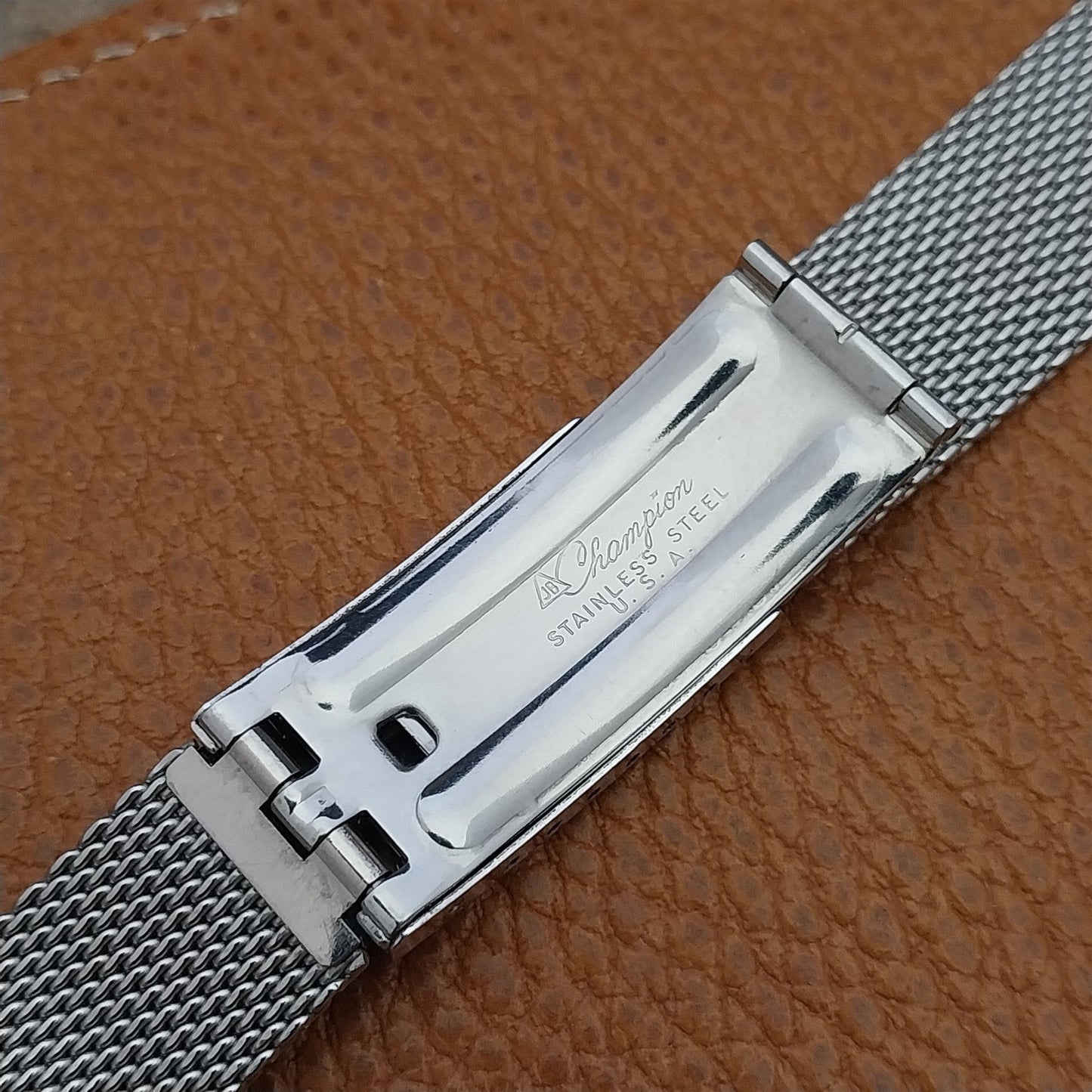 Vintage 17.2mm Stainless Steel Mesh JB Champion Unused 1960s Classic Watch Band