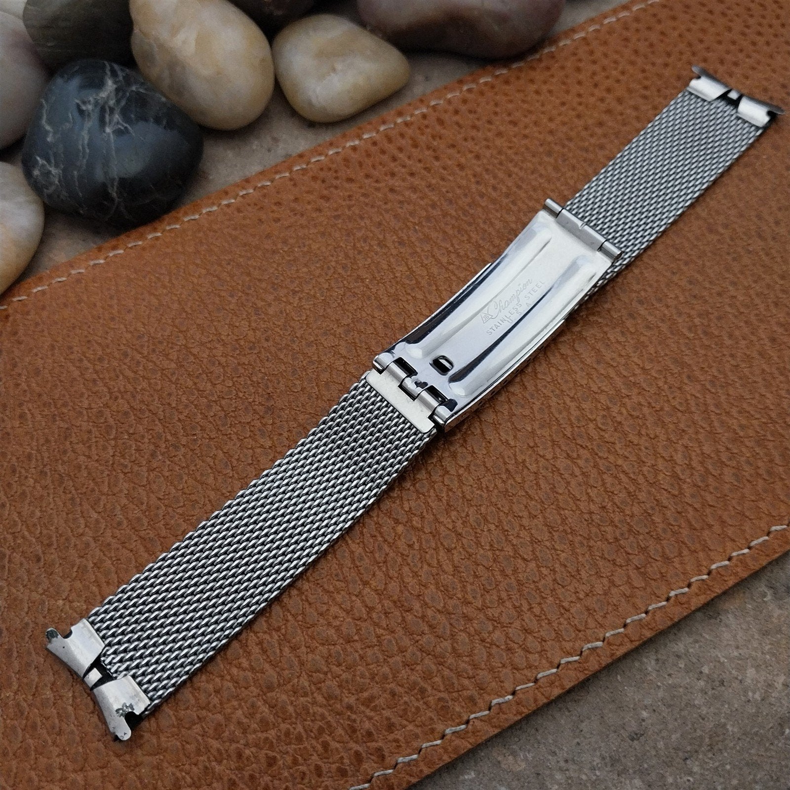 Vintage 17.2mm Stainless Steel Mesh JB Champion Unused 1960s Classic Watch Band