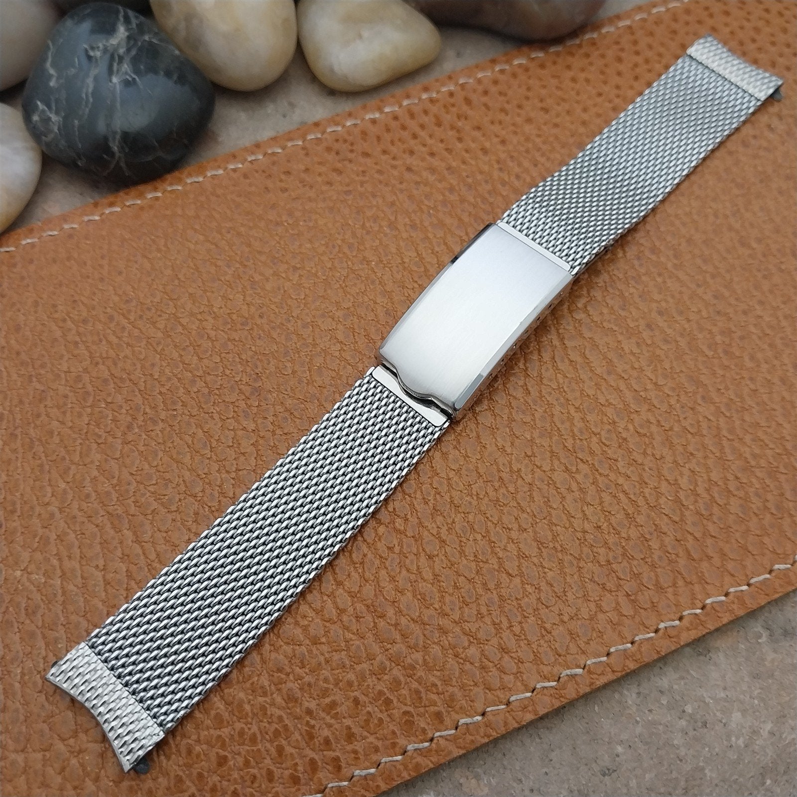 Vintage 17.2mm Stainless Steel Mesh JB Champion Unused 1960s Classic Watch Band