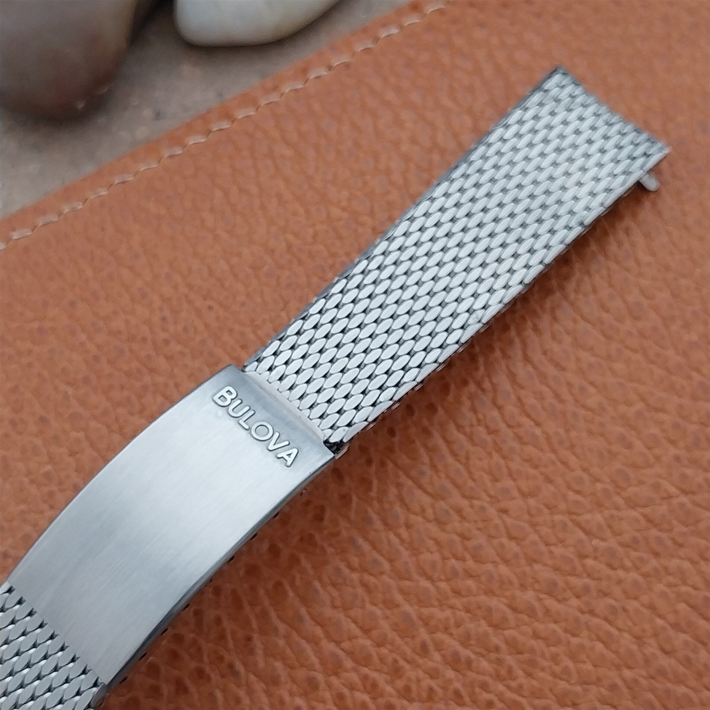 Vintage Bulova 19mm Stainless Steel Mesh Accutron unused nos Watch Band