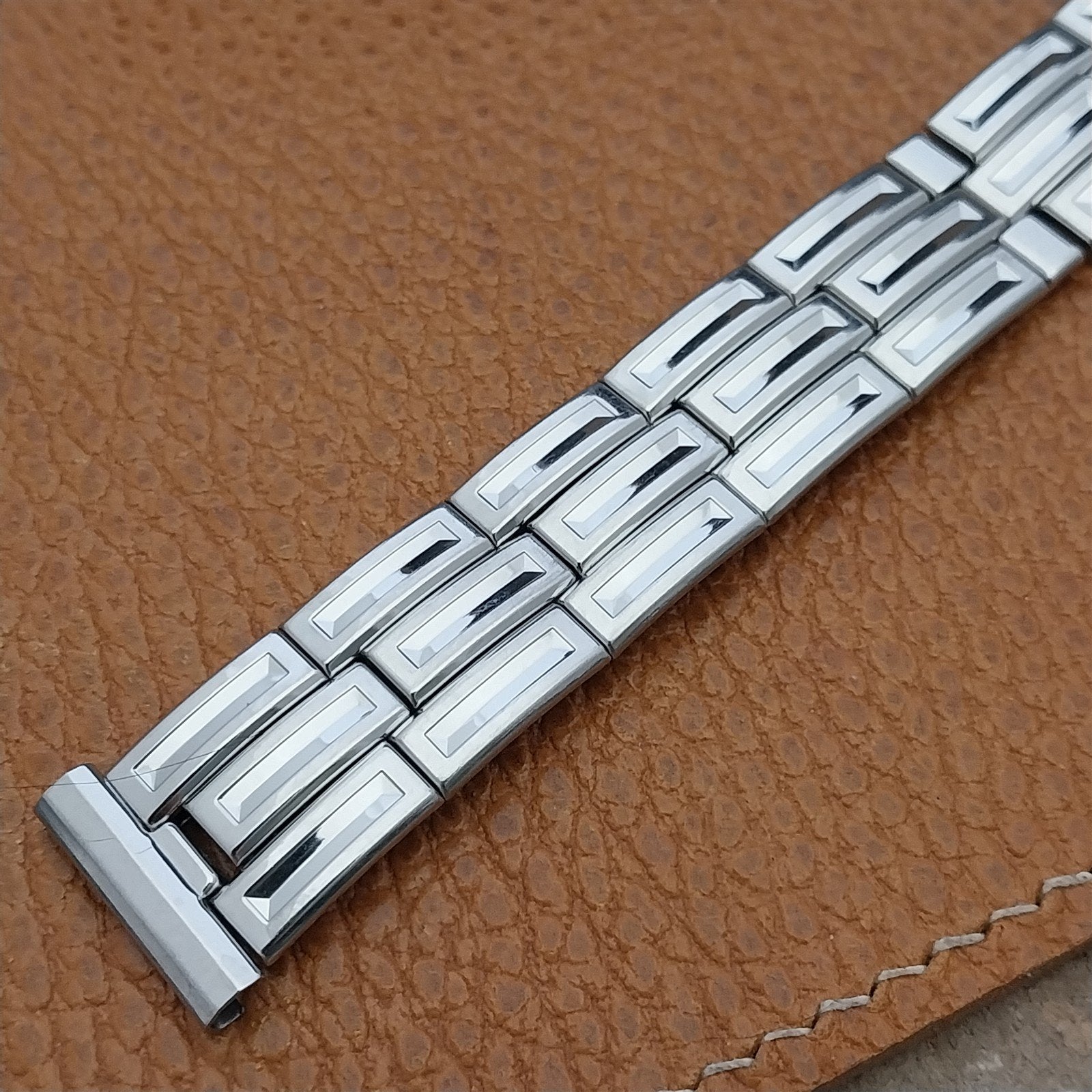 Vintage 17.2mm Stainless Kreisler Imperial Brick Link Classic 1950s Watch Band