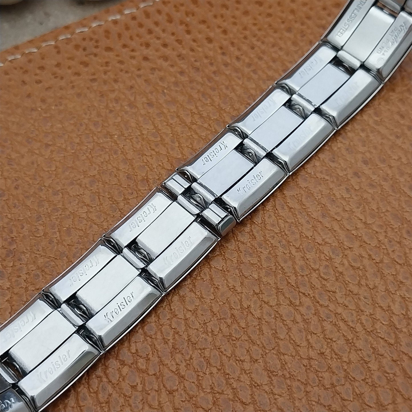 Vintage 17.2mm Stainless Kreisler Imperial Brick Link Classic 1950s Watch Band