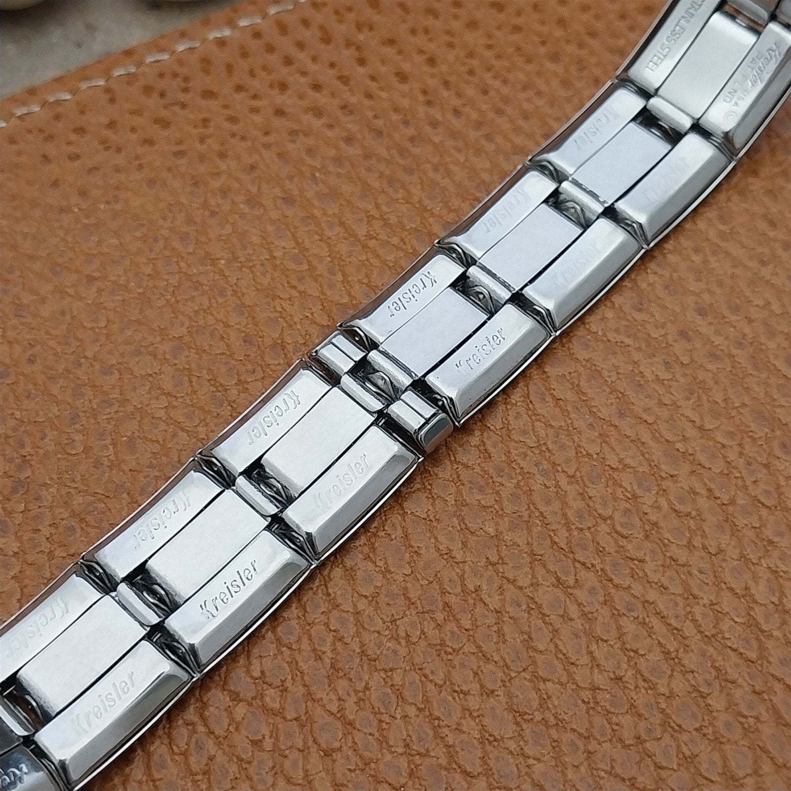 Vintage 17.2mm Stainless Kreisler Imperial Brick Link Classic 1950s Watch Band