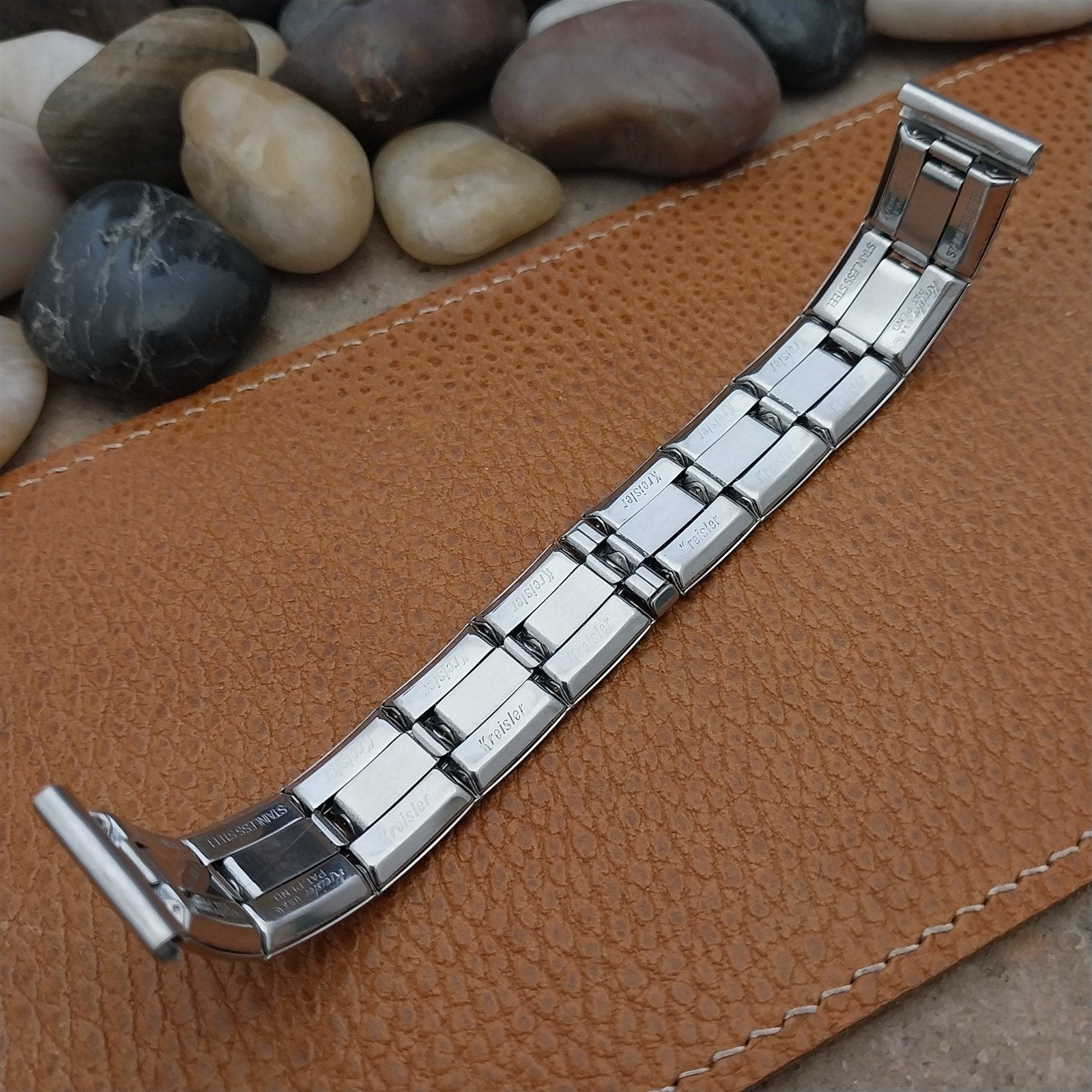 Vintage 17.2mm Stainless Kreisler Imperial Brick Link Classic 1950s Watch Band