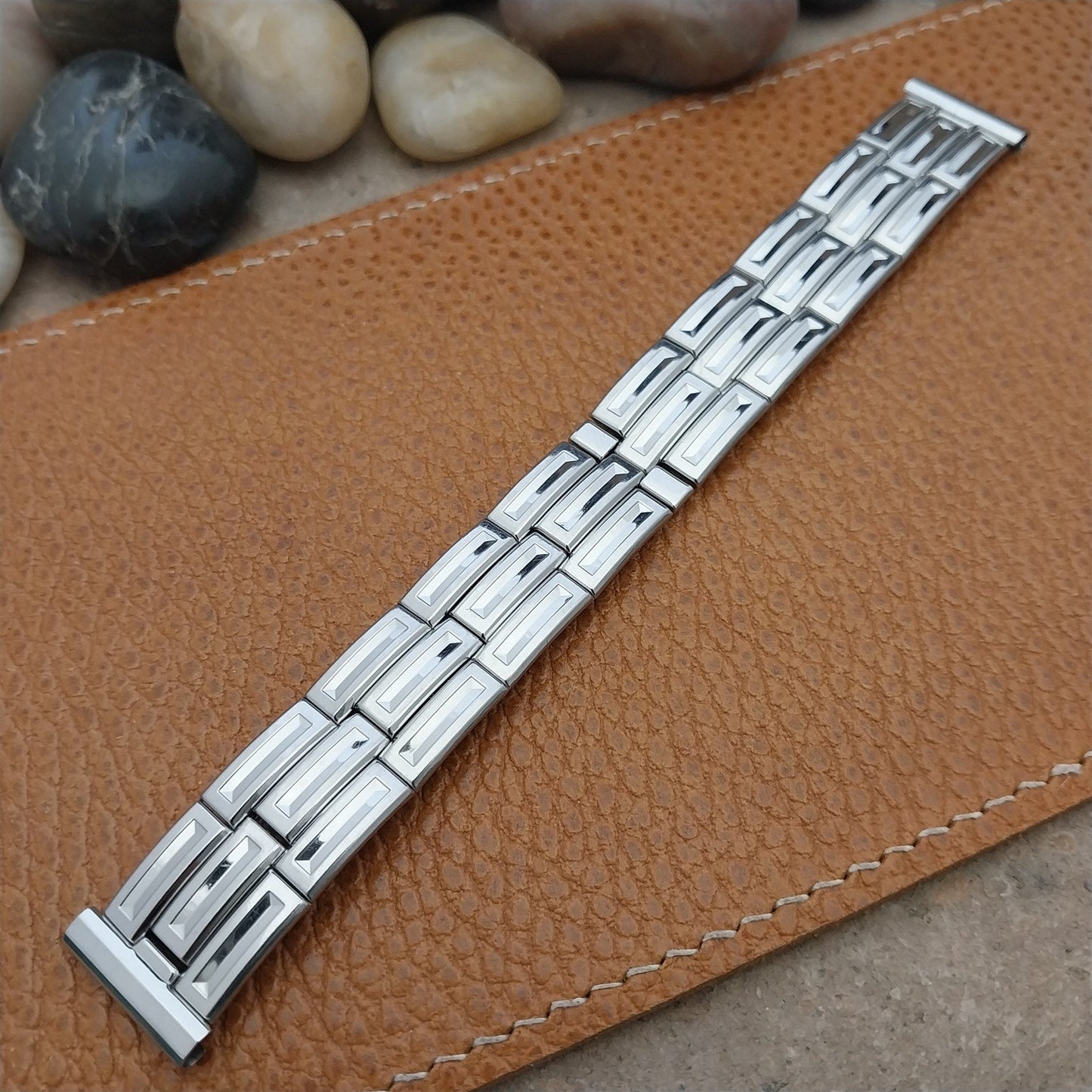Vintage 17.2mm Stainless Kreisler Imperial Brick Link Classic 1950s Watch Band