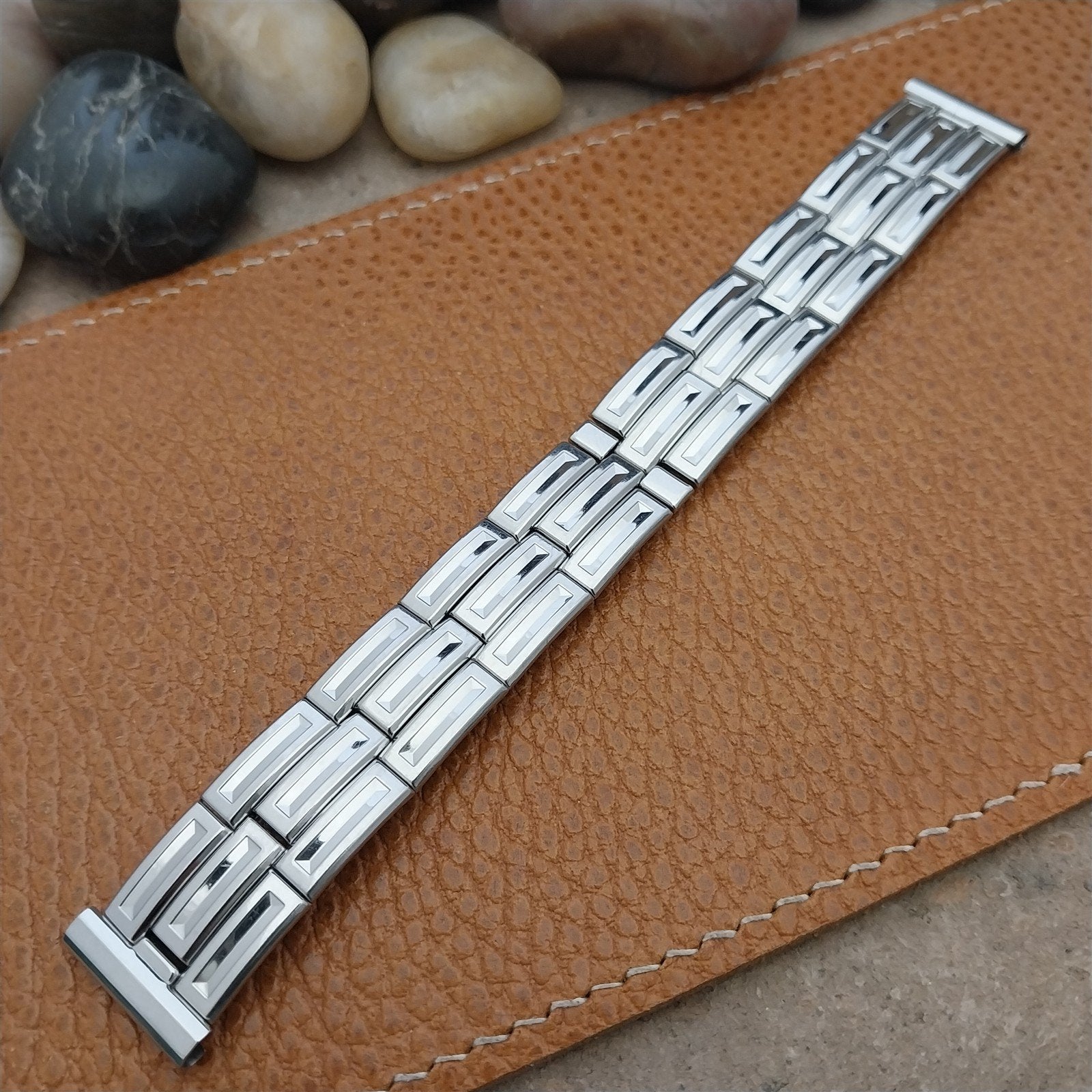 Vintage 17.2mm Stainless Kreisler Imperial Brick Link Classic 1950s Watch Band
