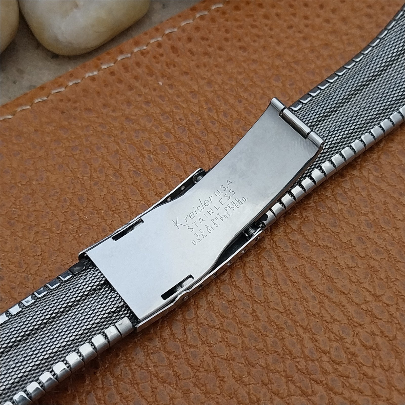 Vintage 17.5mm Stainless Steel Classic Kreisler Unused 1960s Watch Band