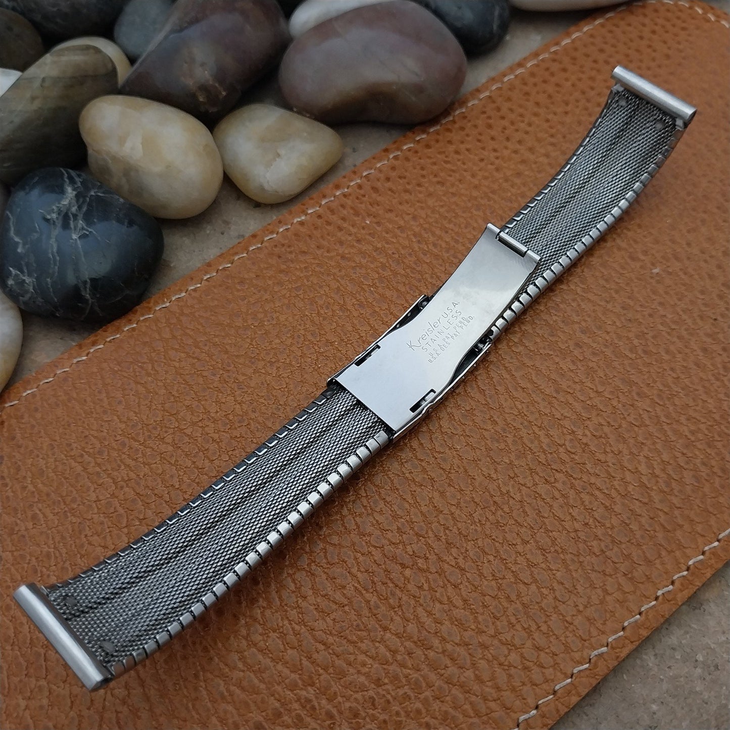 Vintage 17.5mm Stainless Steel Classic Kreisler Unused 1960s Watch Band