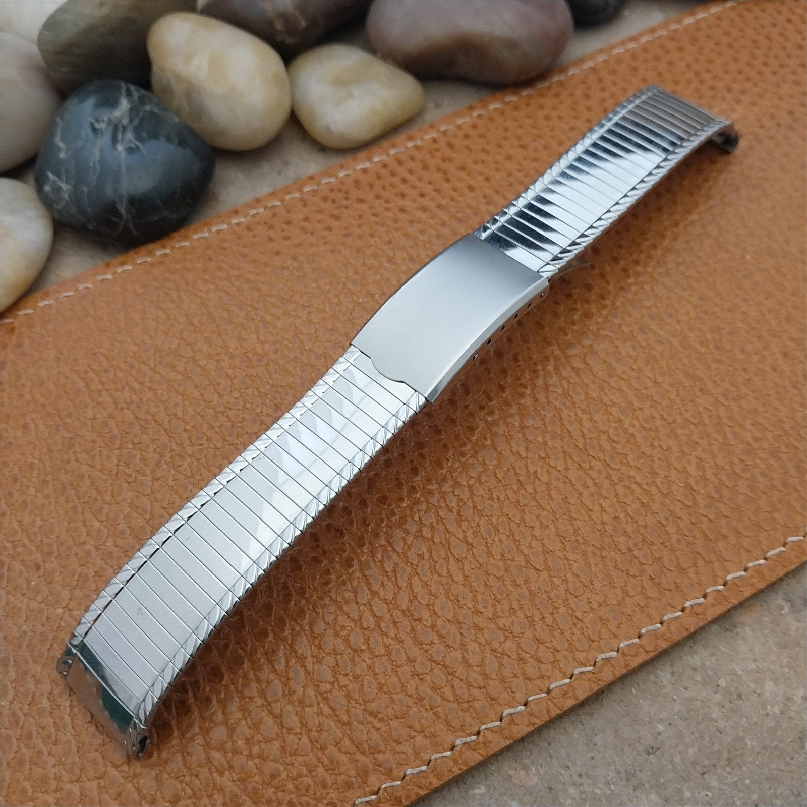 Vintage 17.5mm Stainless Steel Classic Kreisler Unused 1960s Watch Band