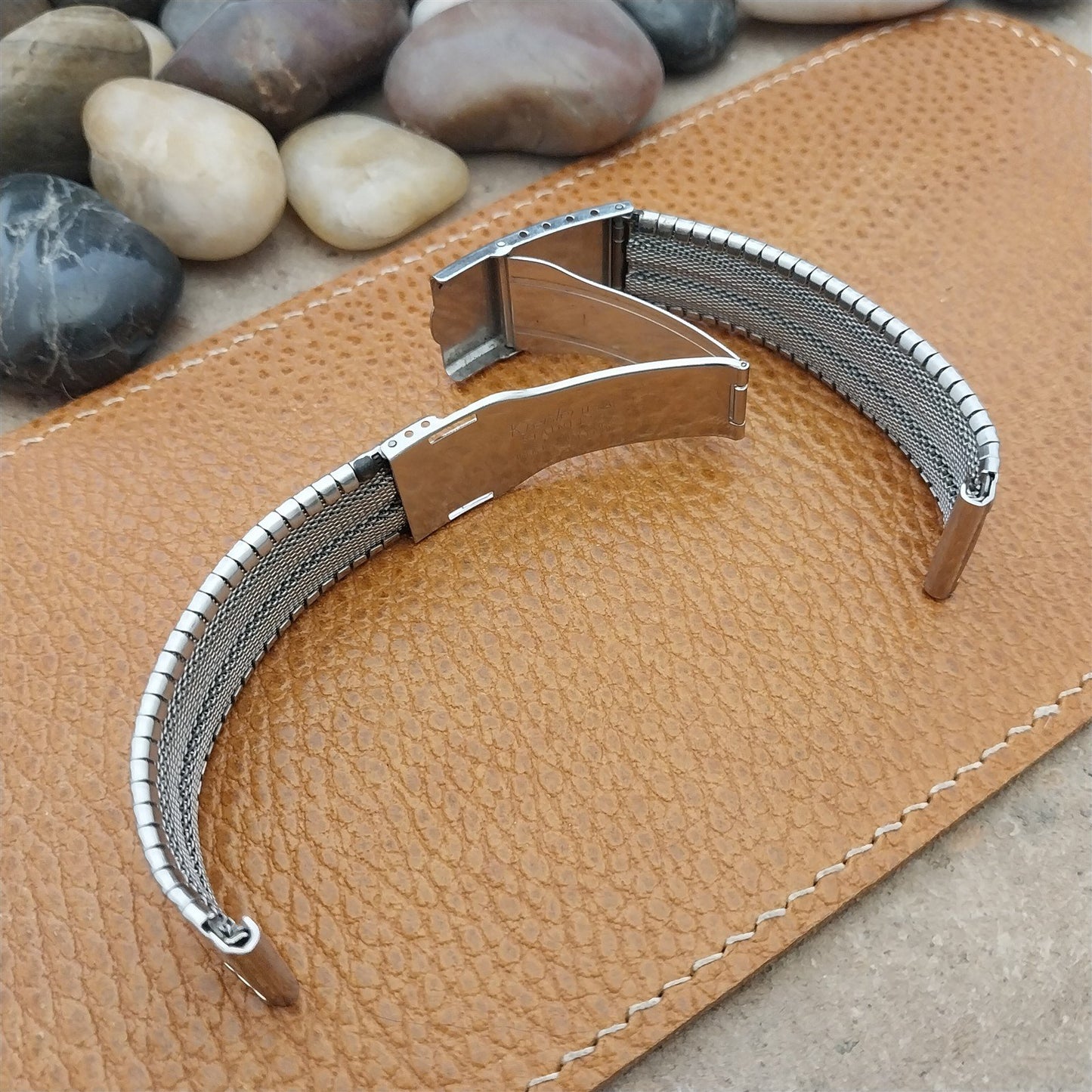 Vintage 17.5mm Stainless Steel Classic Kreisler Unused 1960s Watch Band
