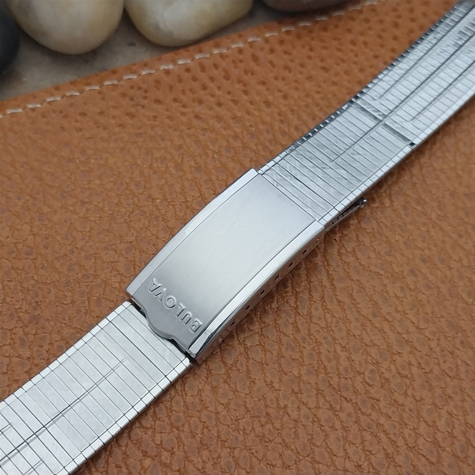 20mm Bulova Stainless Steel mcm nos 1960s Unused Vintage Watch Band