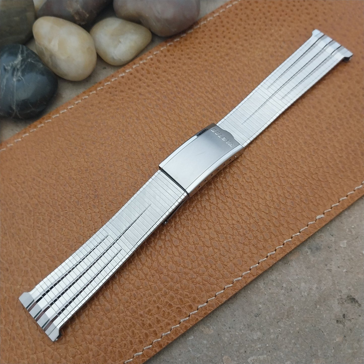 20mm Bulova Stainless Steel mcm nos 1960s Unused Vintage Watch Band