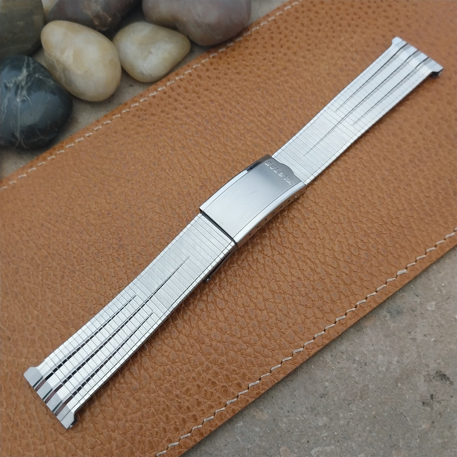 20mm Bulova Stainless Steel mcm nos 1960s Unused Vintage Watch Band