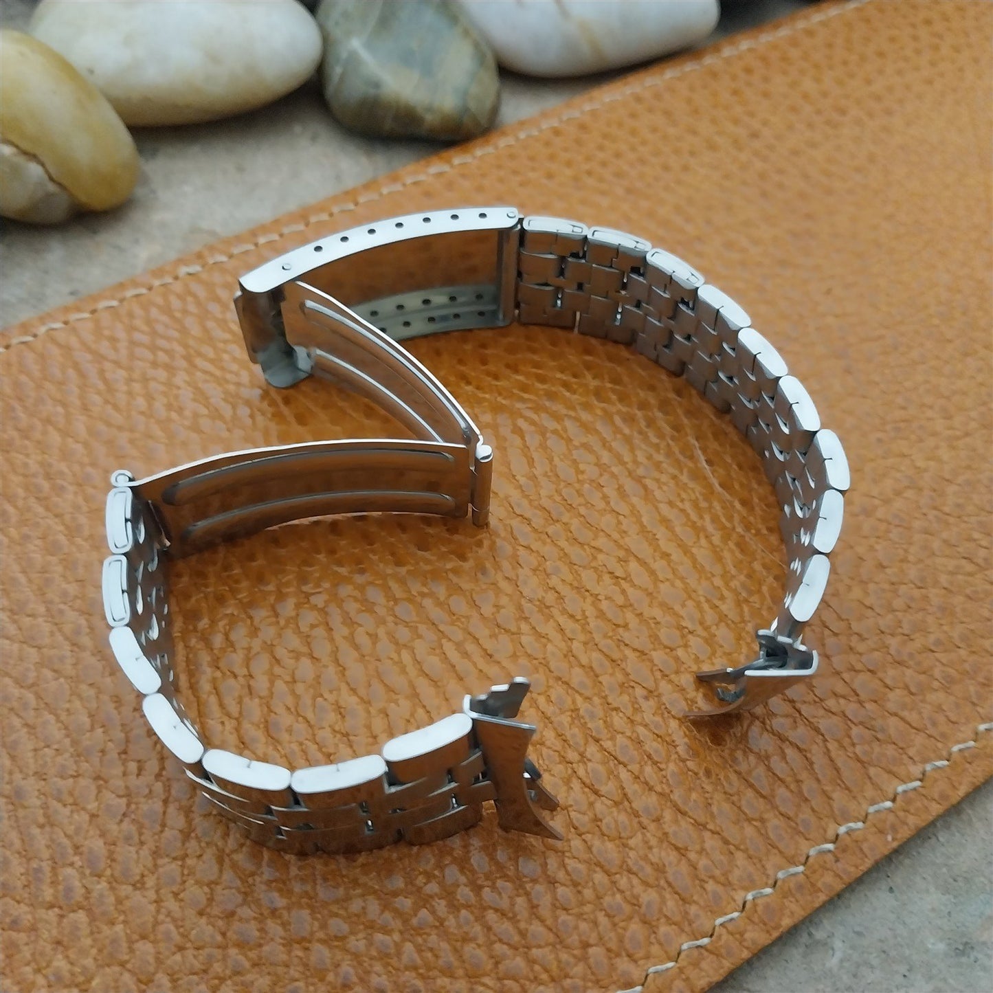 1960s Vintage Accutron Tuning Fork Stainless Steel nos Classic Watch Band