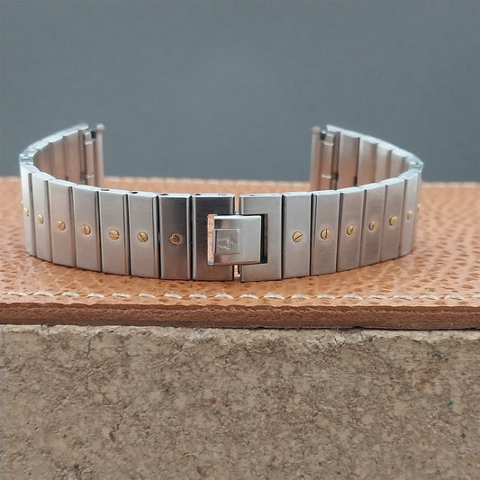 Vintage Accutron Tuning Fork Stainless Steel & Gold Tone Used Watch Band