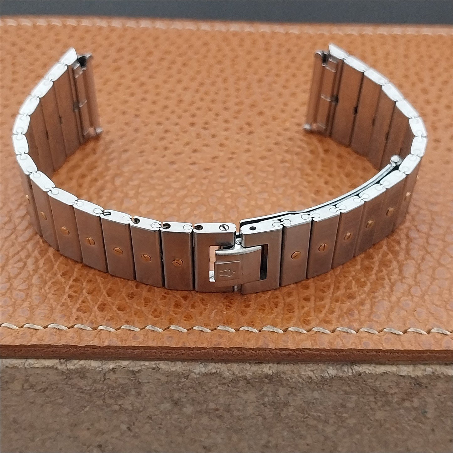 Vintage Accutron Tuning Fork Stainless Steel & Gold Tone Used Watch Band