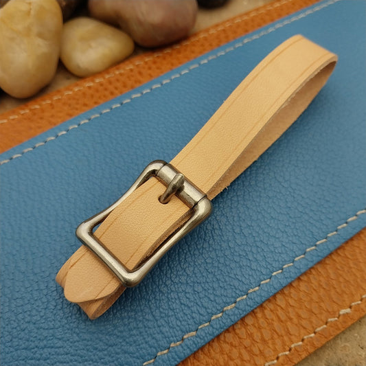 Natural Buttero Leather Pocket Watch Fob Strap & Antique Nickel Finish Buckle