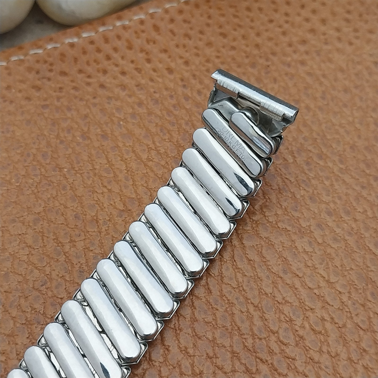 Vintage White Gold-Filled 5/8" Drema Classic 1950s Expansion Unused Watch Band