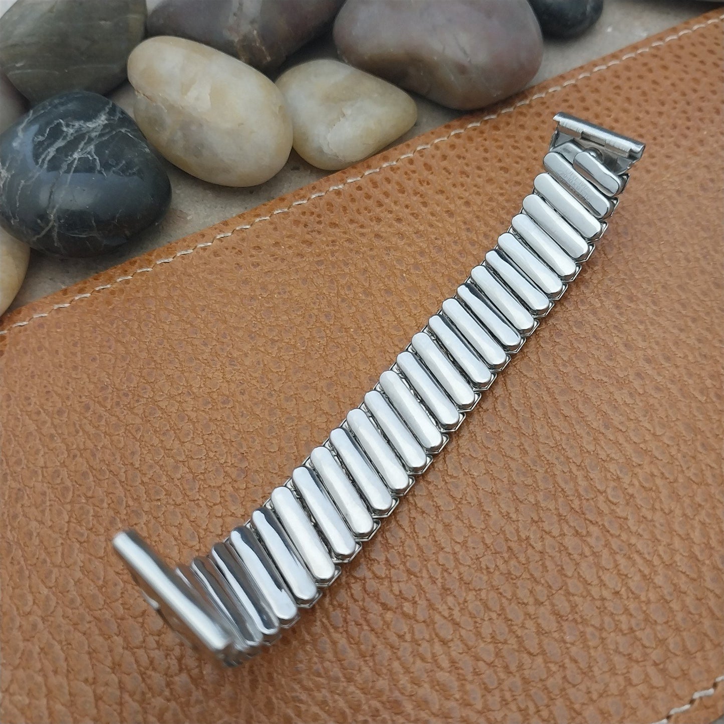 Vintage White Gold-Filled 5/8" Drema Classic 1950s Expansion Unused Watch Band