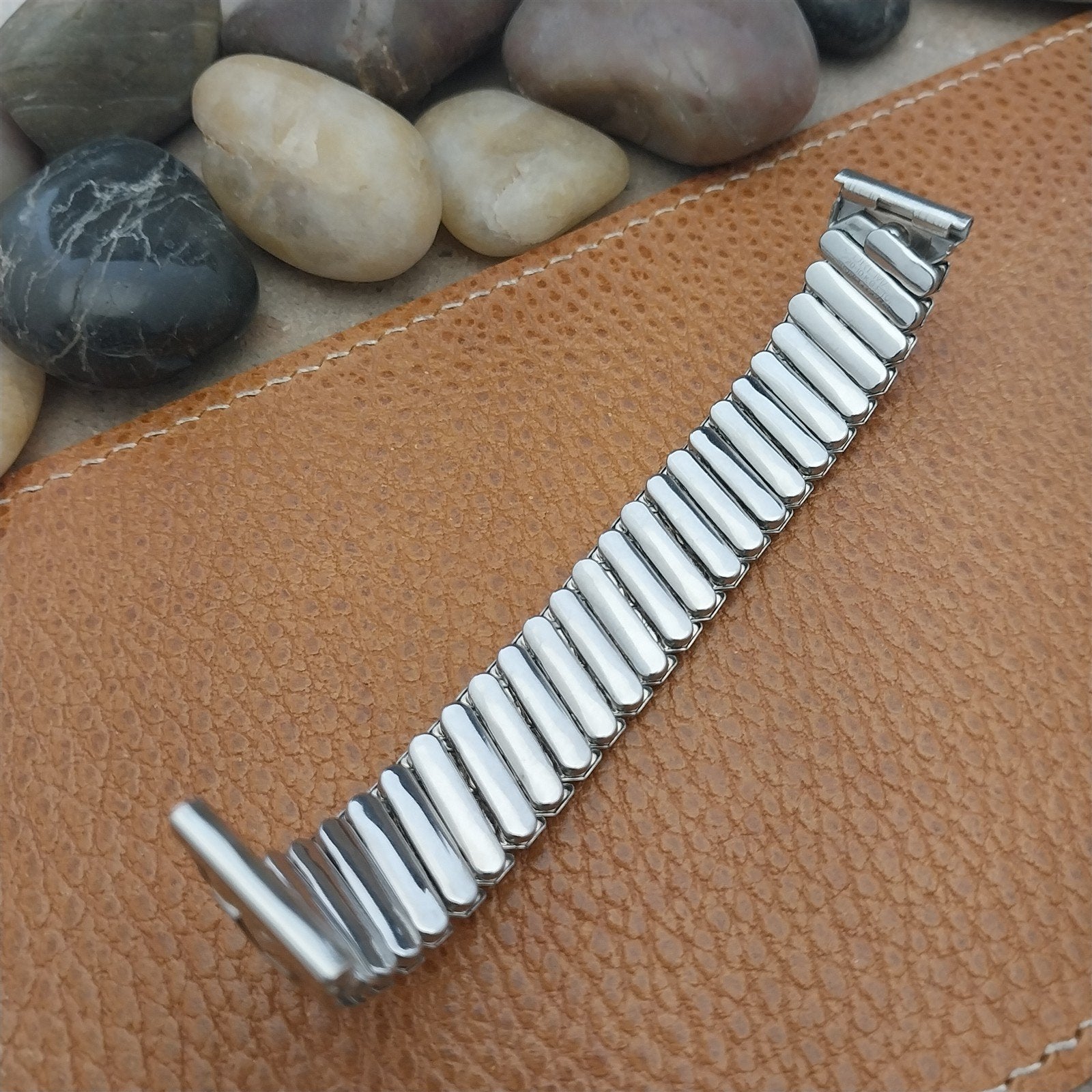 Vintage White Gold-Filled 5/8" Drema Classic 1950s Expansion Unused Watch Band